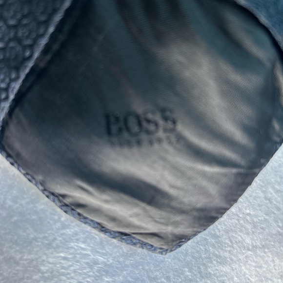 Boss Classic Black Patterned textured tie - Picture 6 of 6